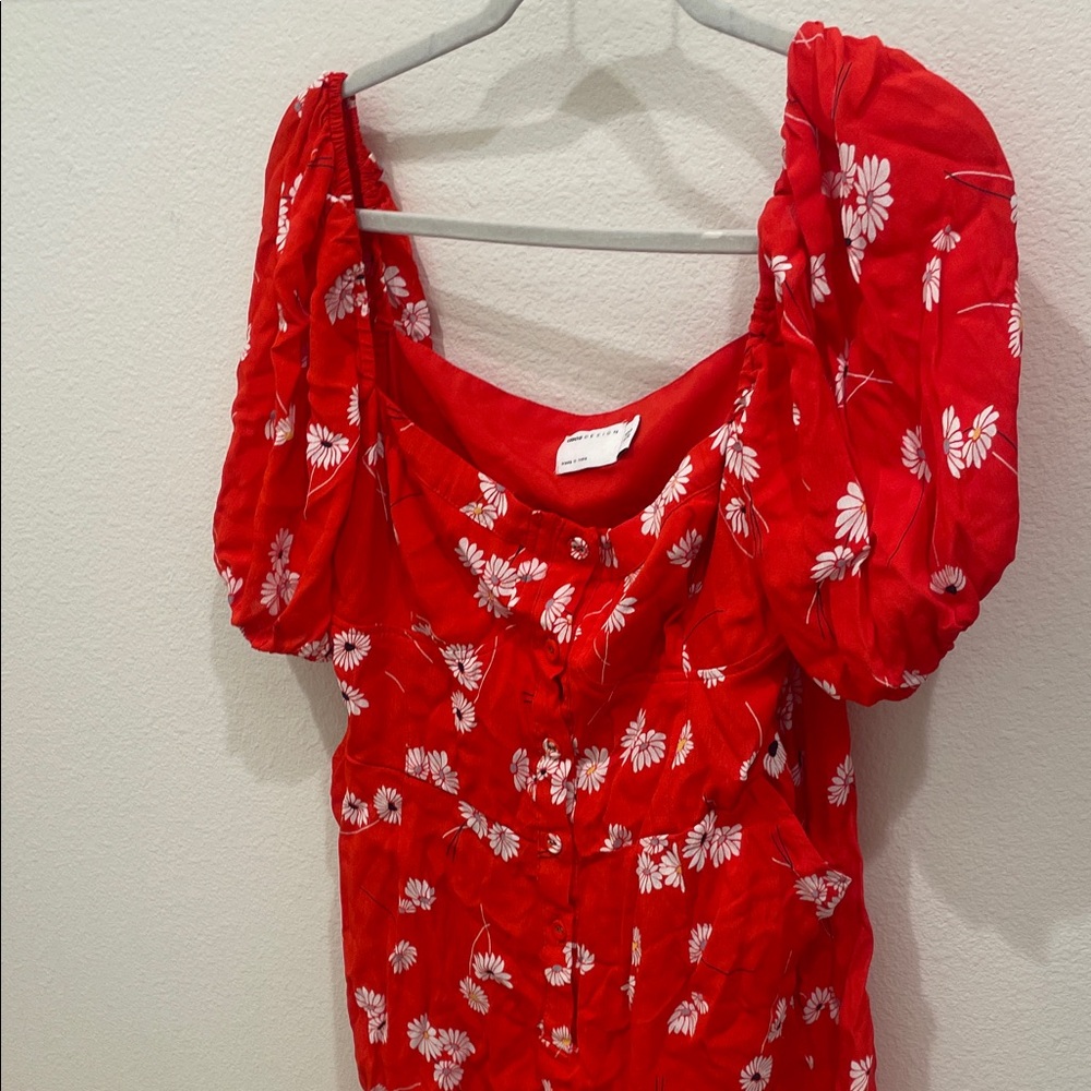 ASOS Red Floral Jumpsuit